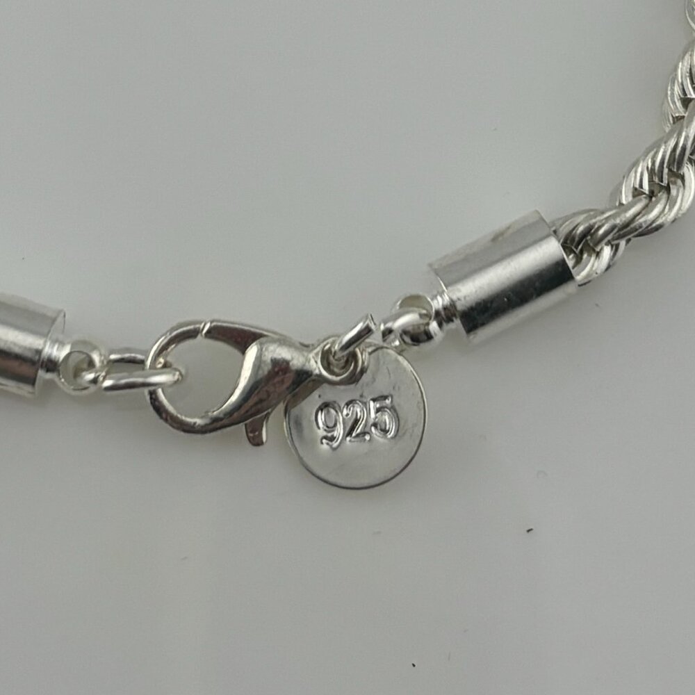 925 Silver Rope Bracelet - Picture 6 of 6